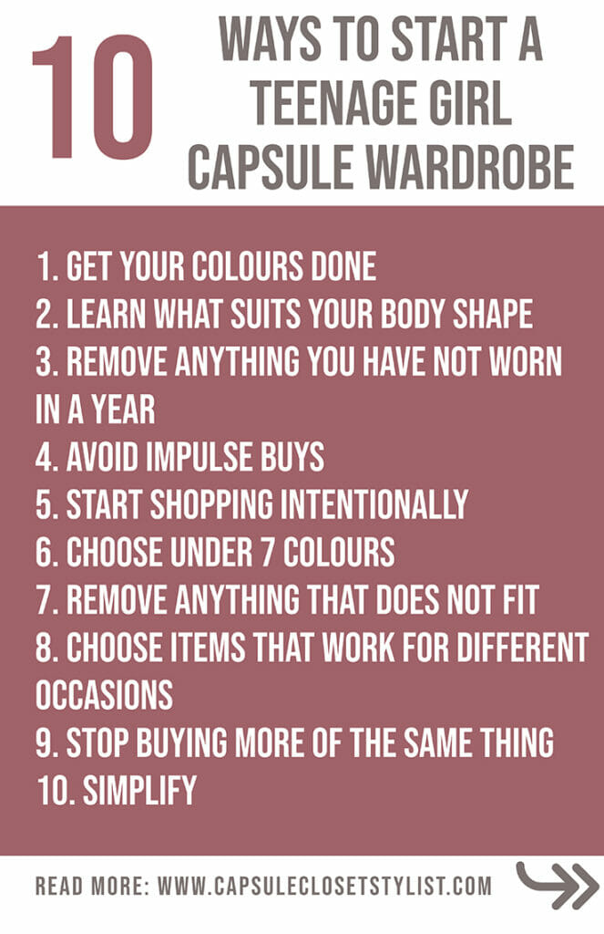 Teen Capsule Wardrobe For The Fall Season: 16 Pieces / 55+ Outfits