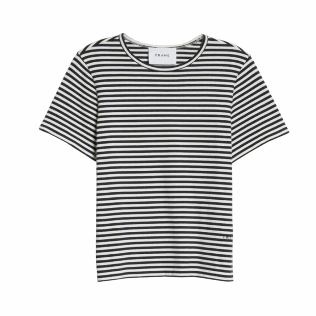 black and white stripe t shirt