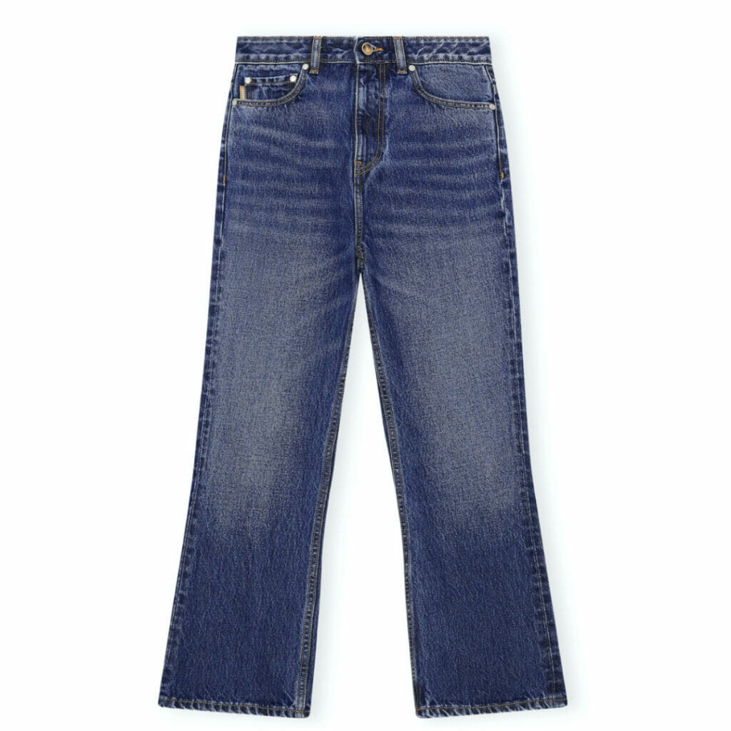 indigo wide leg jeans