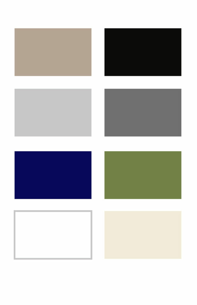 Canvas colours for a capsule wardrobe colour palette
