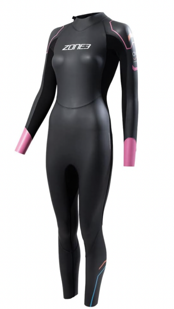 zone 3 wetsuit breaststroke wetsuit black with pink cuffs