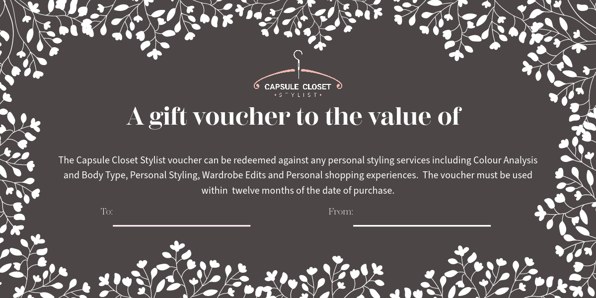 A personal styling gift voucher sample